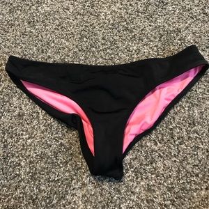victoria’s secret/pink black bathing suit bottoms
